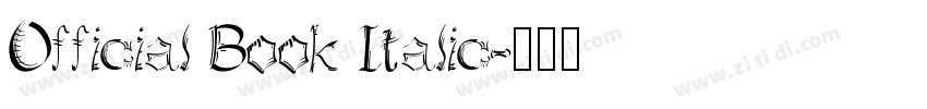 Official Book Italic字体转换